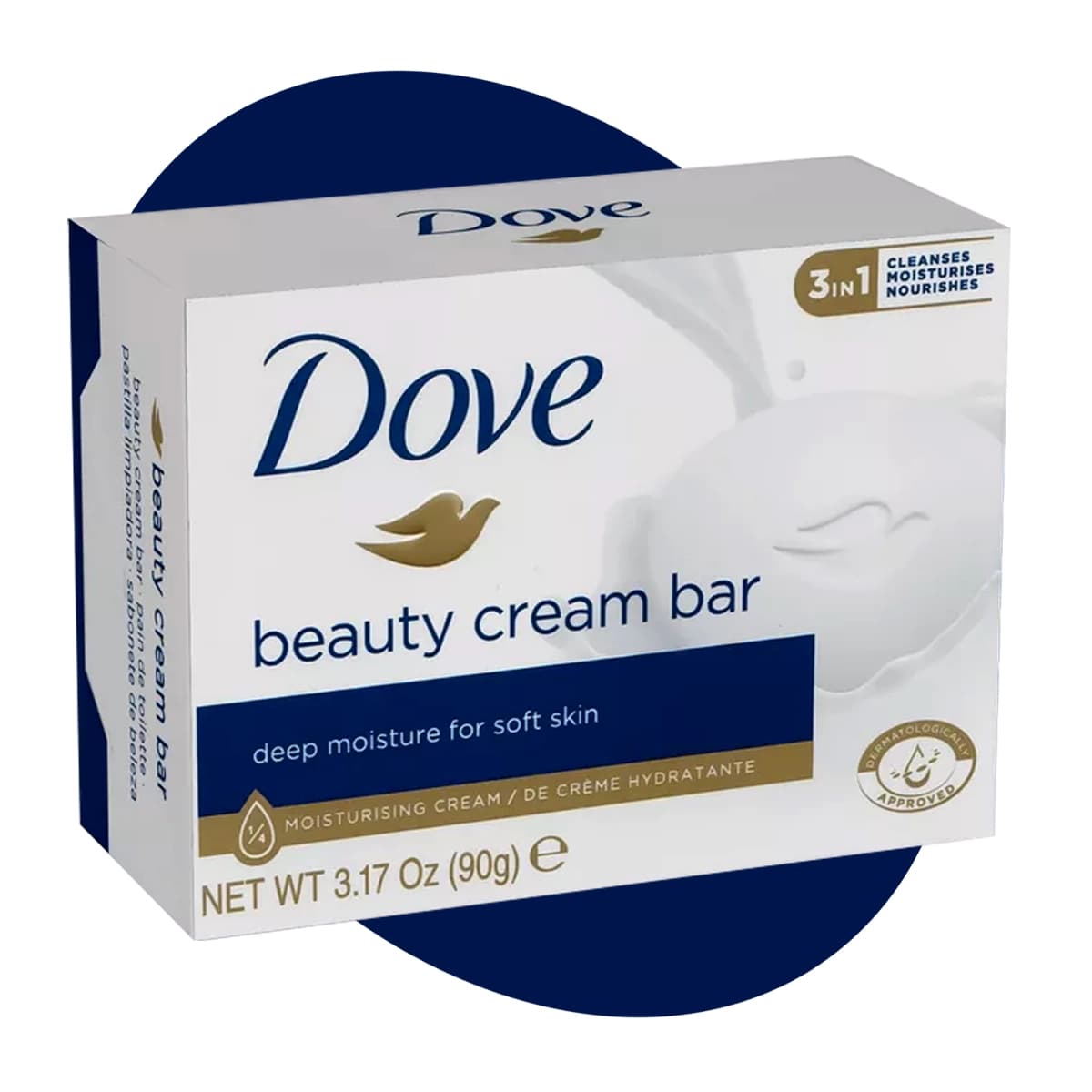 صابون بیوتی کرمی 3 در 1 داو مدل آرایشی و زیبایی عصاره شیر سری جدید 90 گرم — تصویر ۶