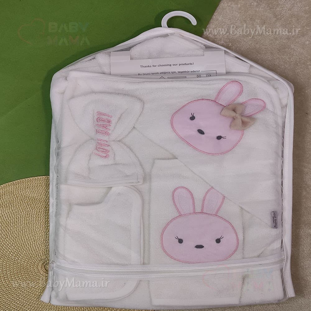 سرویس حوله 5 تیکه گلدوزی حیوانات Lovi baby — تصویر ۱۲