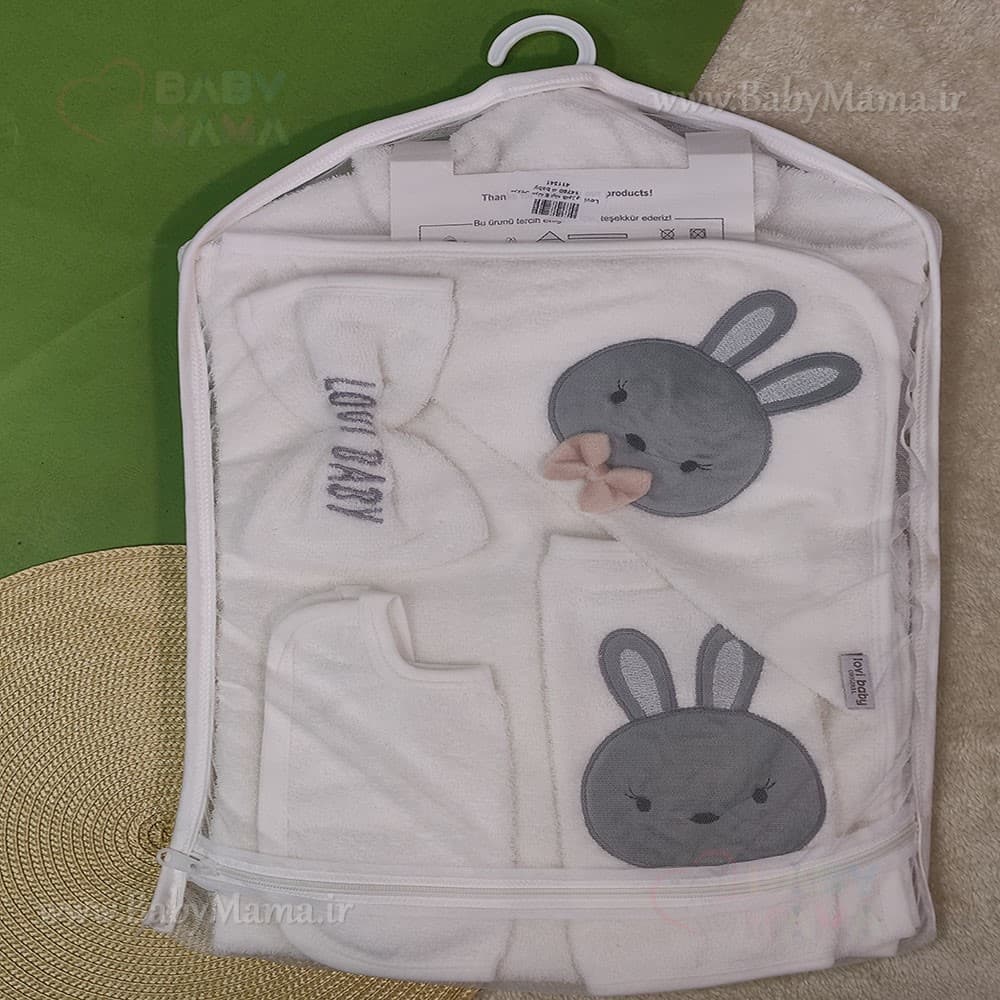 سرویس حوله 5 تیکه گلدوزی حیوانات Lovi baby — تصویر ۱۱