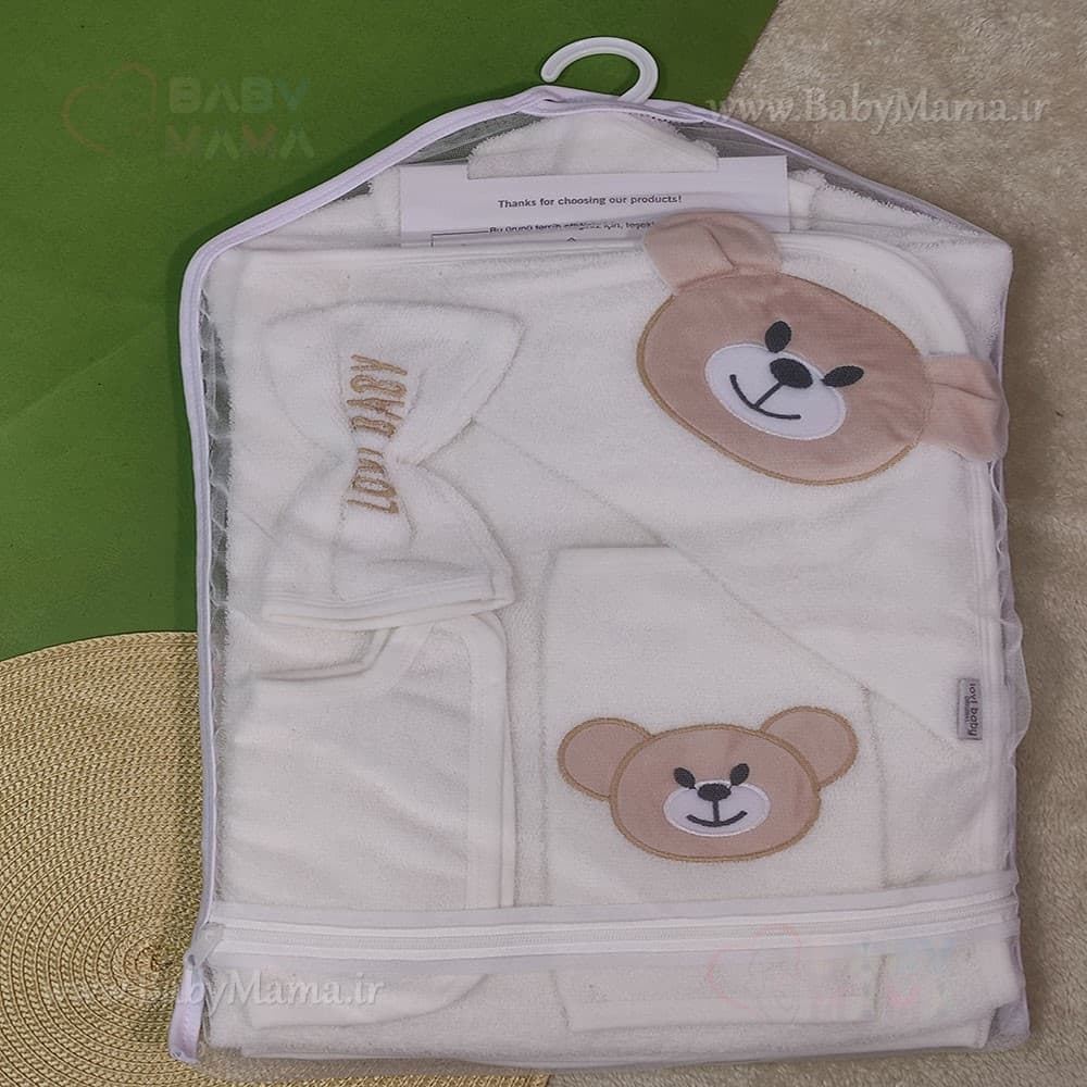 سرویس حوله 5 تیکه گلدوزی حیوانات Lovi baby — تصویر ۸