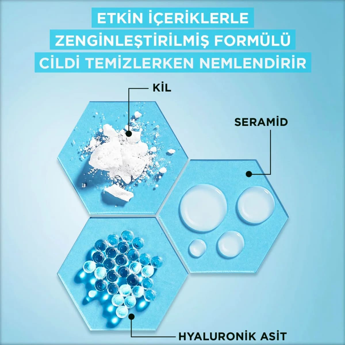 شوینده کرمی صورت گارنیر مدل Saf & temiz nemlendiren temizleyici صاف و تمیز حاوی هیالونیک اسید ،مرطوب کننده ، ضد لک ، جوان ساز حجم 250 میل — تصویر ۶