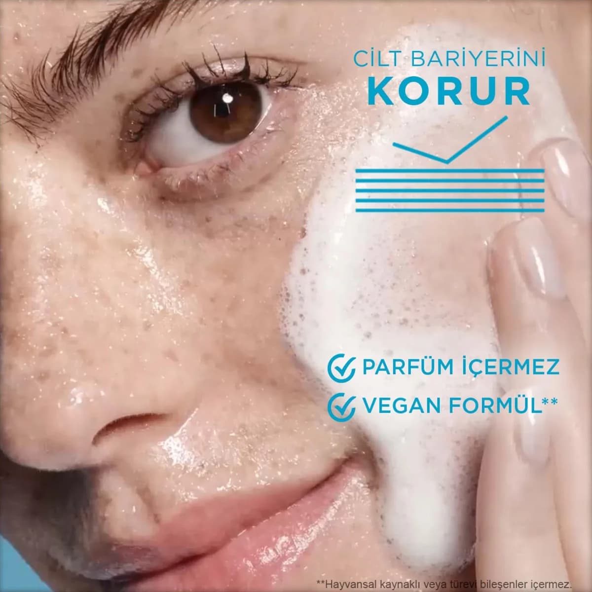 شوینده کرمی صورت گارنیر مدل Saf & temiz nemlendiren temizleyici صاف و تمیز حاوی هیالونیک اسید ،مرطوب کننده ، ضد لک ، جوان ساز حجم 250 میل — تصویر ۵