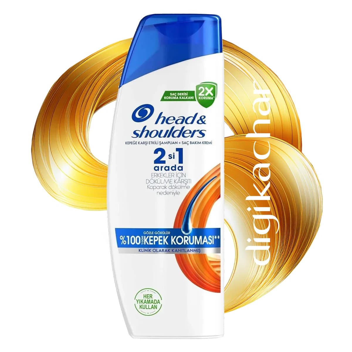 شامپو 2 در 1 مردانه هد اند شولدرز head & shoulders Erkekler icin Dokulme karsiti ضد شوره و ضد ریزش حجم 330 میل