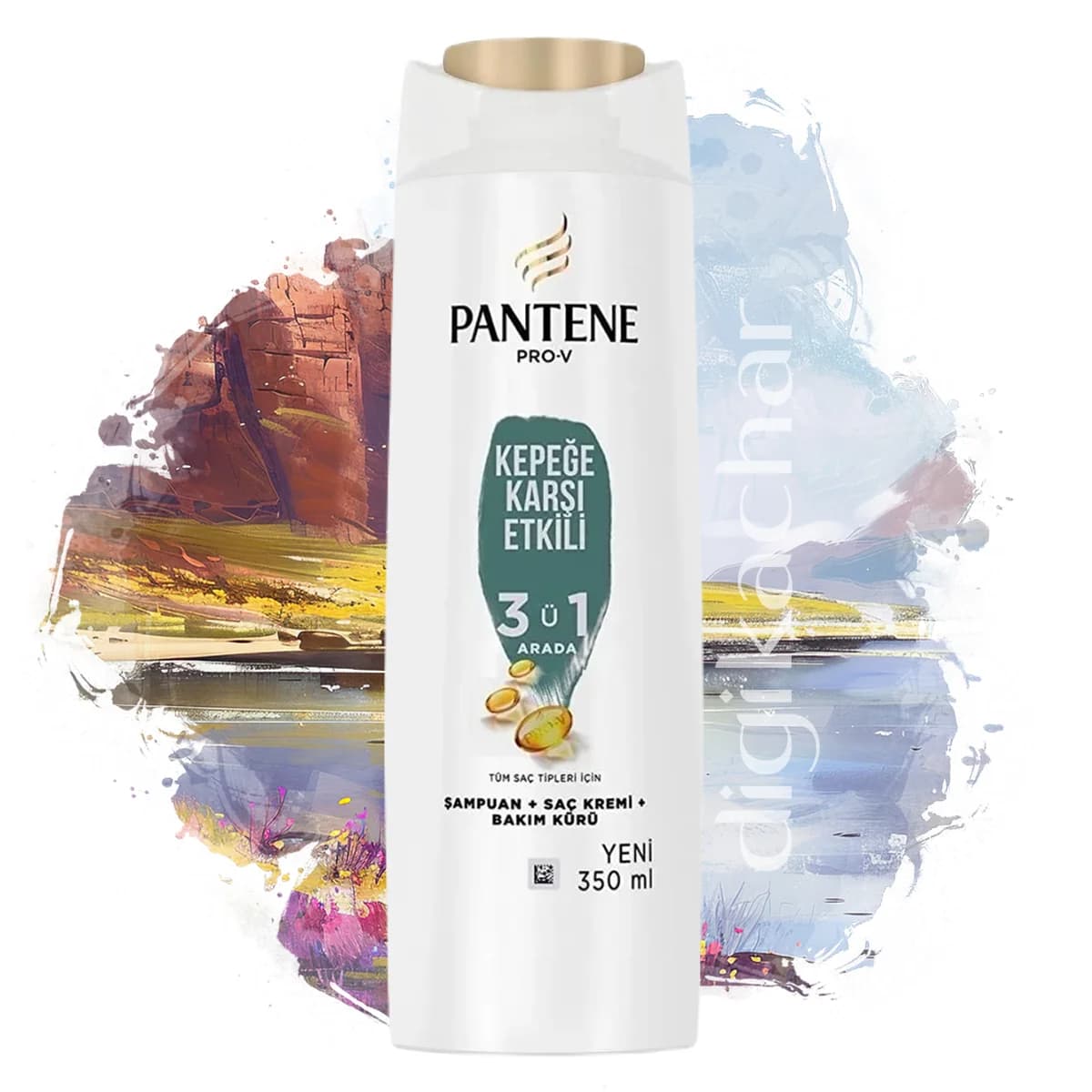شامپو پنتن مدل Anti-Dandruff 3 in 1 Pro-V ضد شوره ، ضد خارش و حاوی نرم کننده مو _ اوریجینال _ 350 میل — تصویر ۲