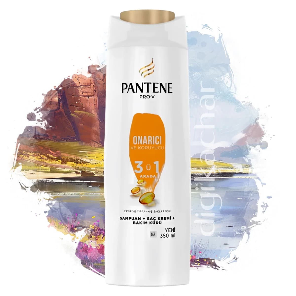 شامپو پنتن Pantene Repair & Protect 3 in 1 PRO-V ترمیم و محافظت کننده مناسب موهای ضعیف و آسیب دیده حاوی نرم کننده 350 میل