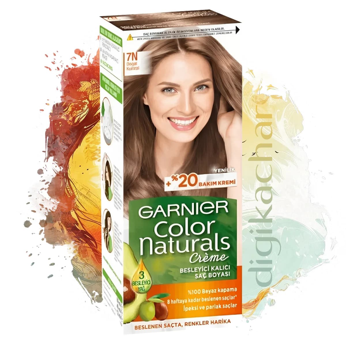 کیت رنگ مو گارنیر شماره Garnier color Naturals 7N پایه رنگ بلوط