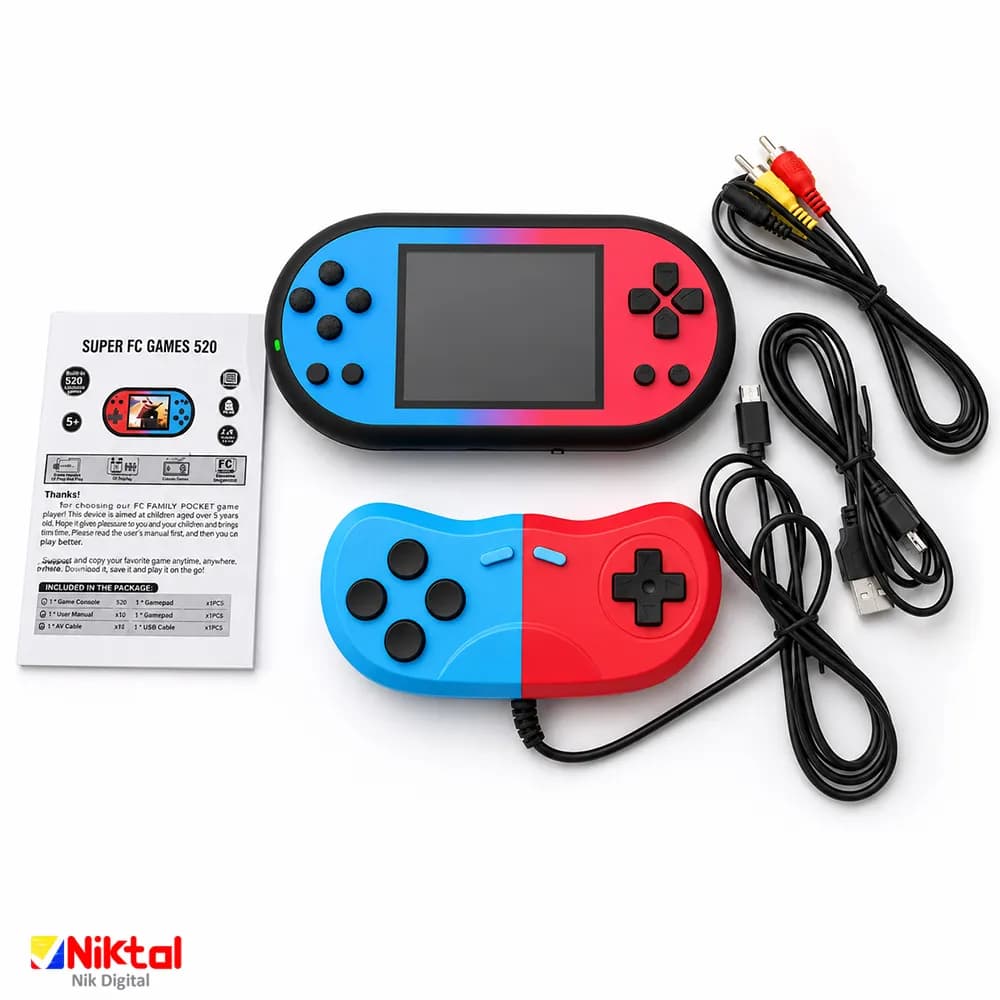 کنسول بازی دستی مدل Q8 Plus | با قابلیت اتصال به تلویزیون — تصویر ۷