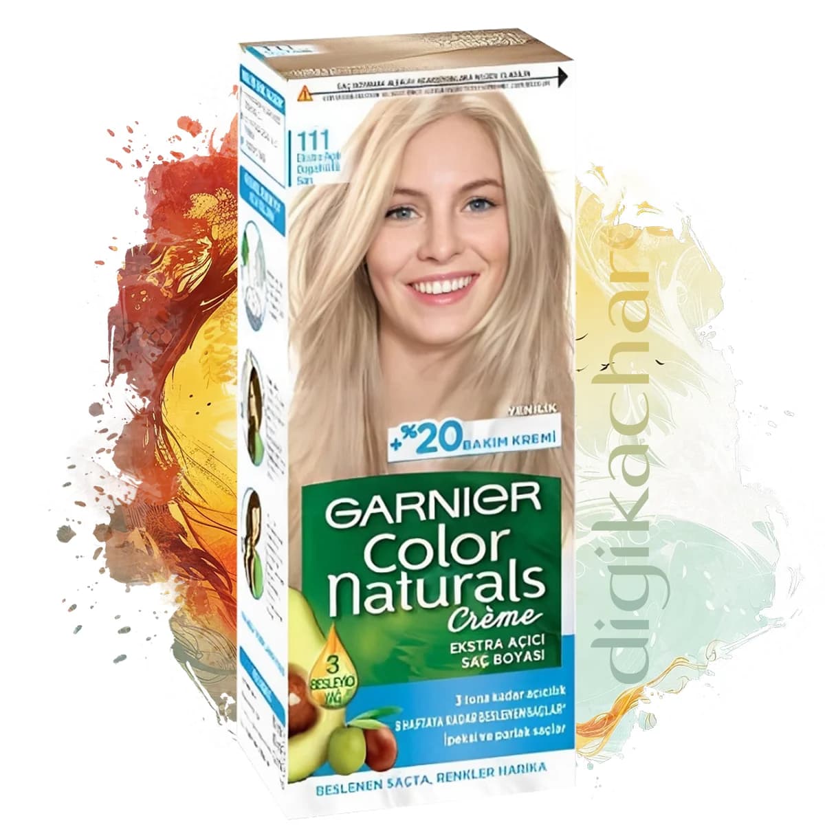 کیت رنگ مو گارنیر شماره Garnier color Naturals 111 بلوند دودی روشن