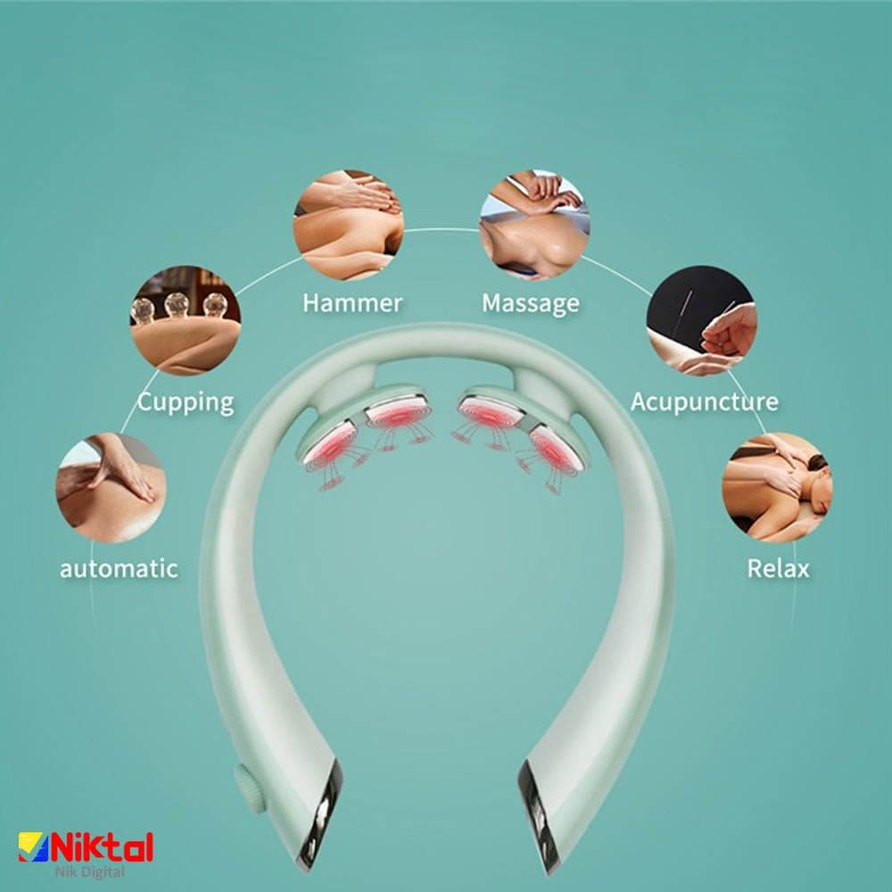 ماساژور گردن آیجویر ST-307 | شبیه سازی سه روش اصلی ماساژ مالشی، ضربه‌ای و طب سوزنی — تصویر ۳