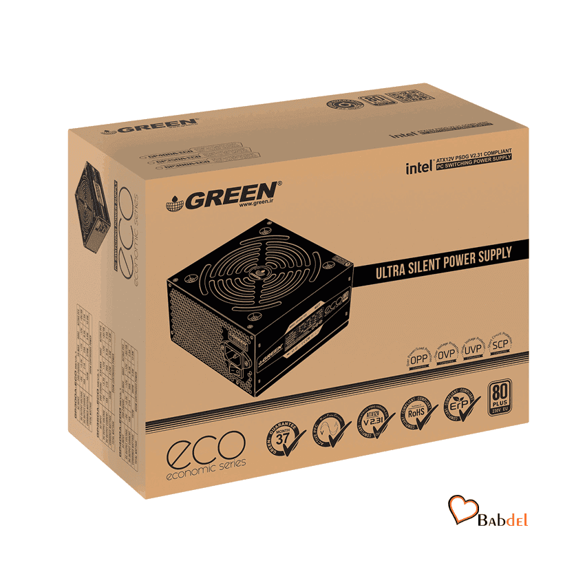منبع تغذیه کامپیوتر گرین POWER GREEN GP400A-ECO