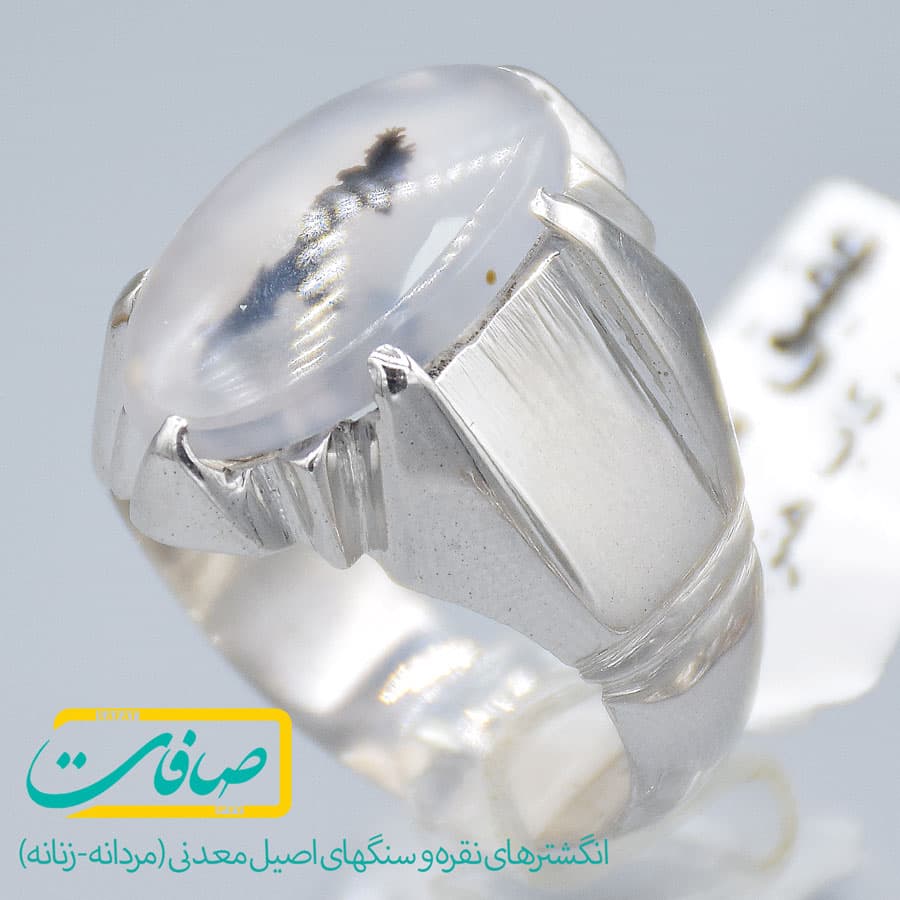 انگشتر عقیق شجری مردانه «کد 2888»