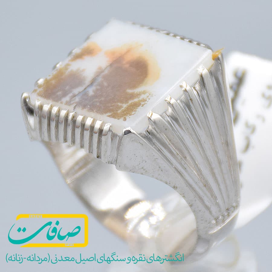 انگشتر عقیق شجری مردانه «کد 2887»