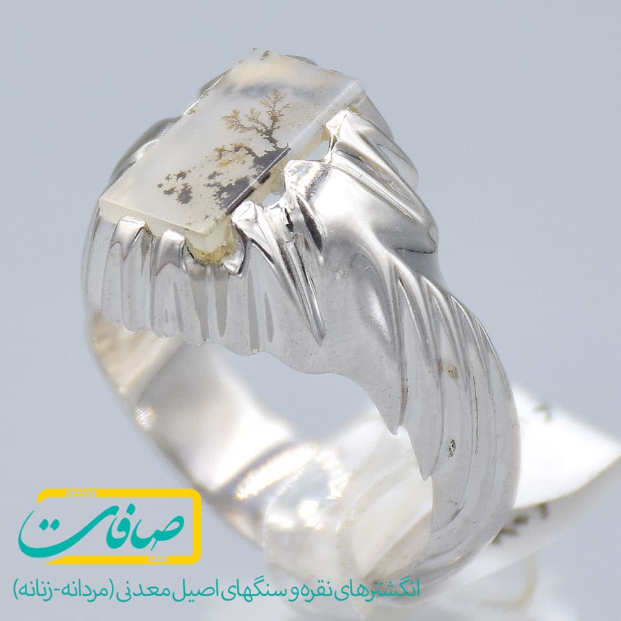 انگشتر عقیق شجری مردانه «کد 2869»