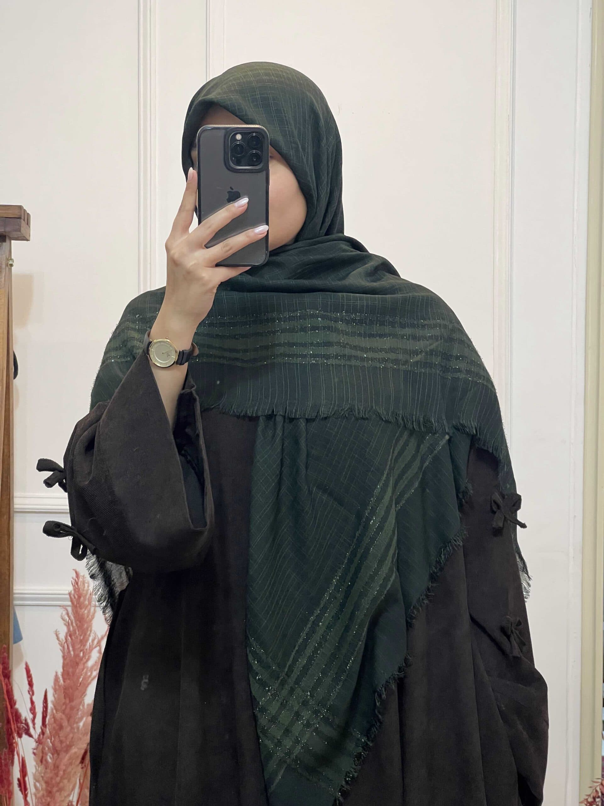 روسری نخی حاشیه لمه در رنگبندی — تصویر ۸