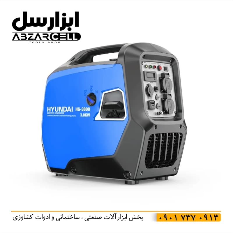 موتور برق سایلنت كيفی 3.5 كيلووات اینورتری 149 سی سی هیوندای HG-3808 — تصویر ۴