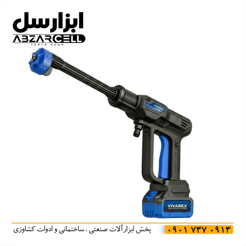 کارواش شارژی براشلس 2 باتری 20 ولت ویوارکس VR2025-PW — تصویر ۲