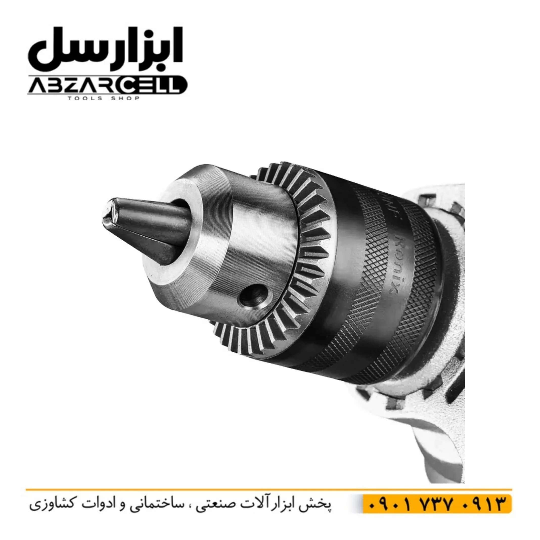 دریل چکشی 13 میلی متری 900 وات رونیکس 2290 – اصل- ضمانت 12 ماه- بدنه نیم تنه فلزی — تصویر ۳