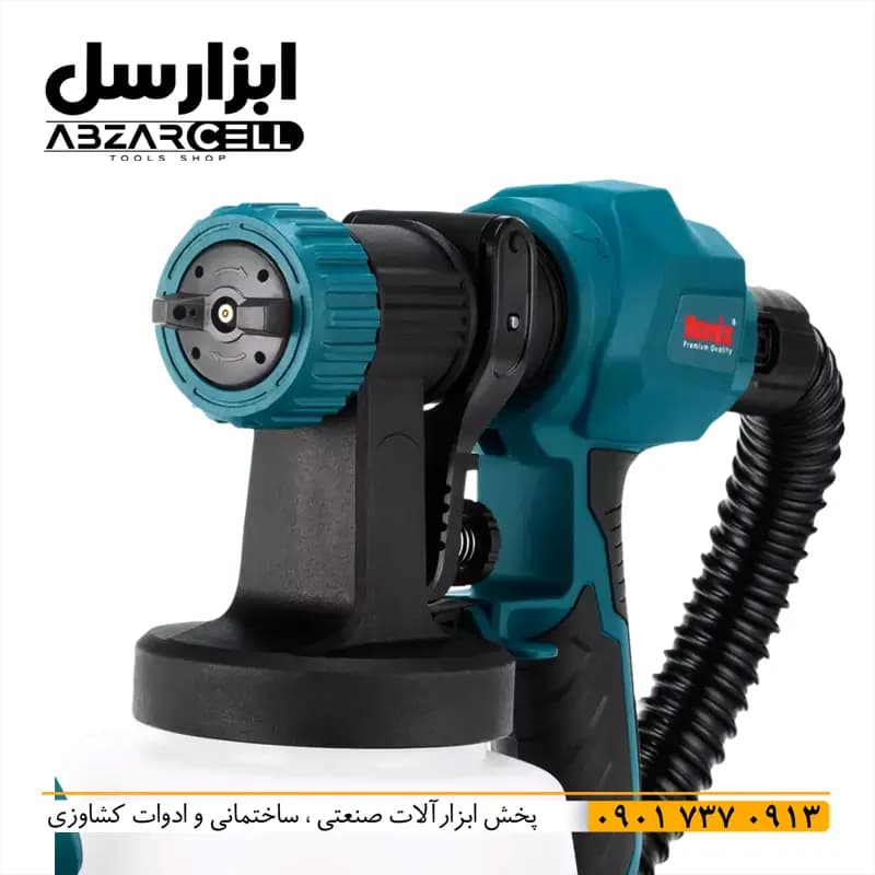 پیستوله خرطومی رونیکس 1380| اصل| ضمانت 12 ماه| موتور سیم پیچ 100% مس 800 وات | نازل 2 و 3 میل — تصویر ۱۱