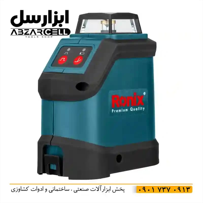 تراز لیزری دو خط 360 درجه رونیکس RH-9502| اصل| بدنه مقاوم| کیف حمل — تصویر ۲