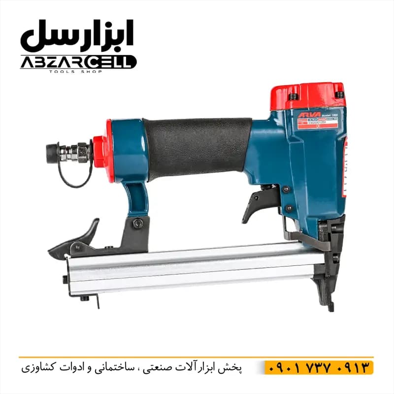 منگنه کوب بادی آروا 3302 – اصل – دارای ضامن ایمنی – منگنه 8016 – خشاب 120 عددی — تصویر ۳