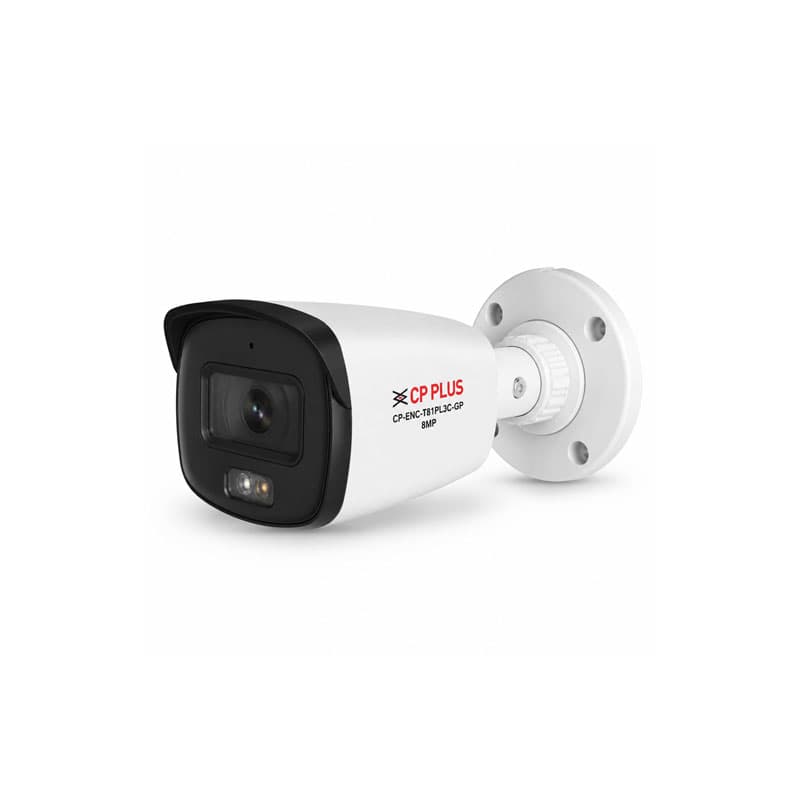 دوربین CP-ENC-T81PL3C-GP-CPPLUS (8M/FullColor/3.6m/Mic)-Bullet