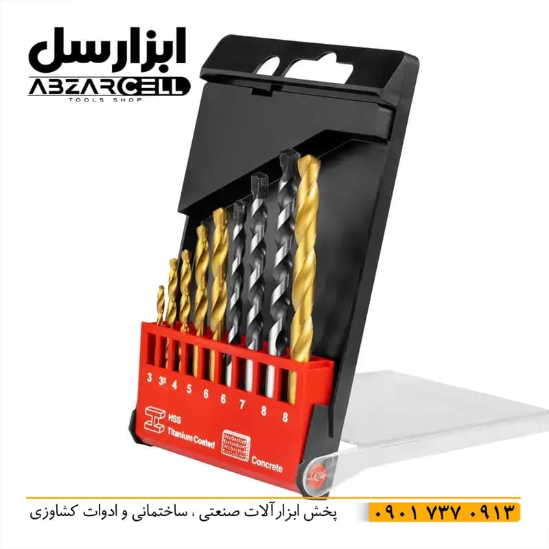 ست مته آهن و فلز رونیکس مدل RH-5585| اصل| ست 9 عددی| مخصوص سوراخ کاری بتن و فلز — تصویر ۵