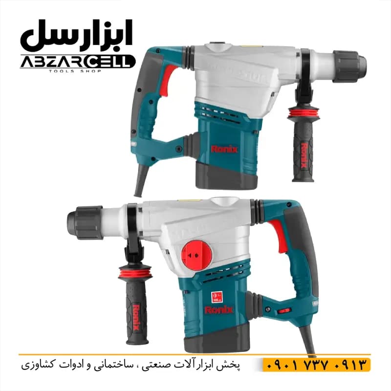 بتن کن رونیکس مدل 2740| اصل| دوکاره| ضمانت 12 ماه| دیمردار| سیم پیچ مس| قدرت 1.67 اسب — تصویر ۳