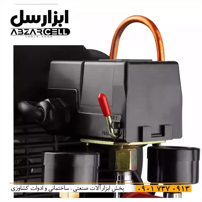 کمپرسور باد روغنی 25 لیتری رونیکس RC-2510| اصل| ضمانت 12 ماه| موتور مسی 1500 وات 8 بار — تصویر ۵