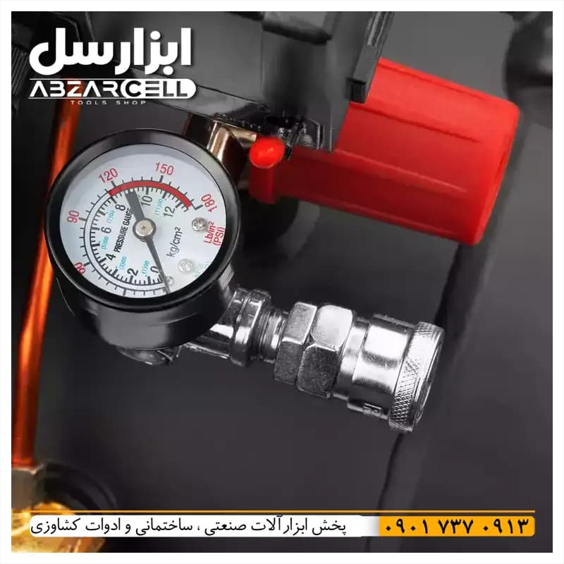 کمپرسور باد روغنی 25 لیتری رونیکس RC-2510| اصل| ضمانت 12 ماه| موتور مسی 1500 وات 8 بار — تصویر ۴