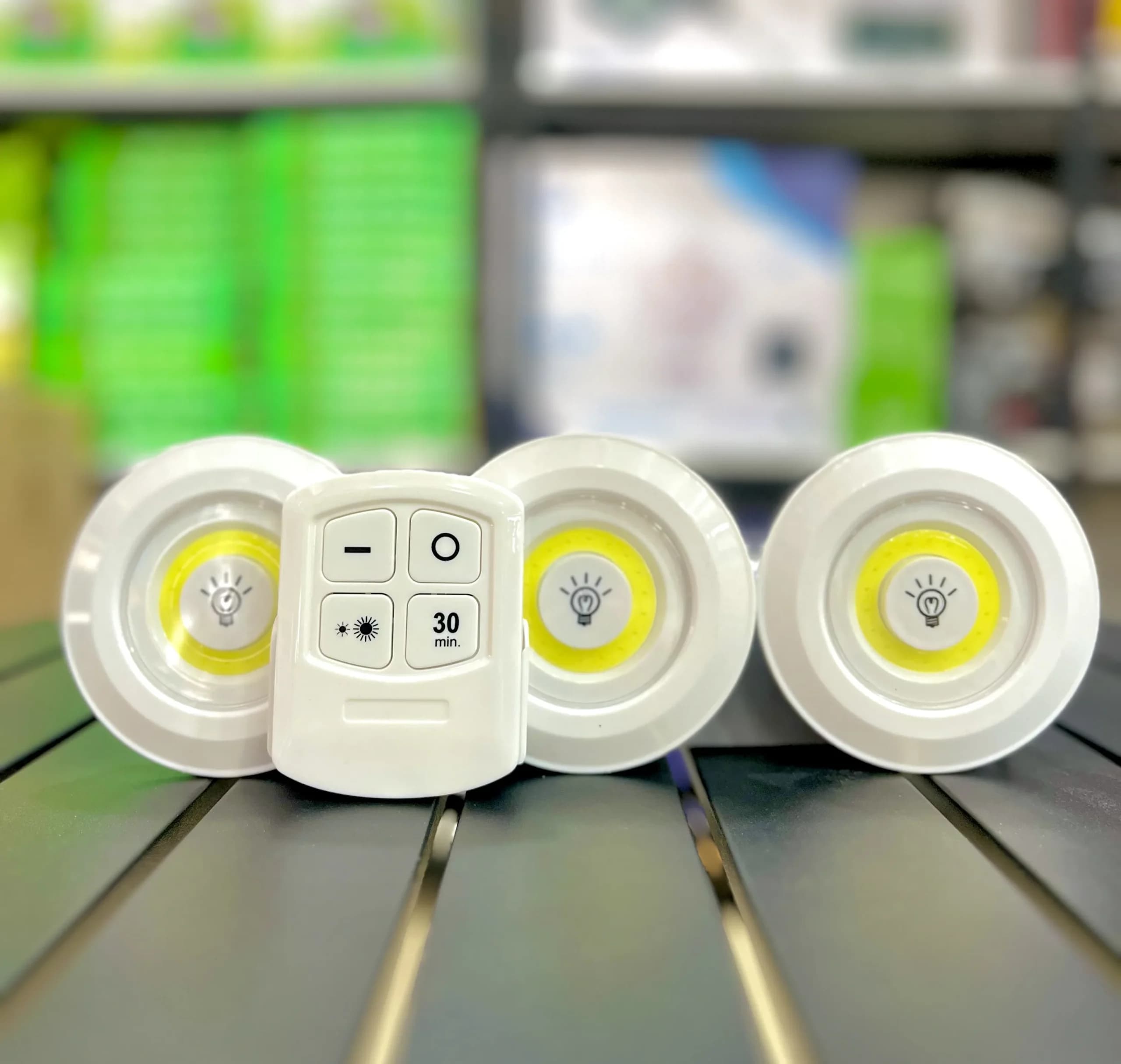 چراغ کابینتی LED بی‌سیم ۳ عددی با ریموت کنترل و تایمر ۳۰ دقیقه — تصویر ۱۲