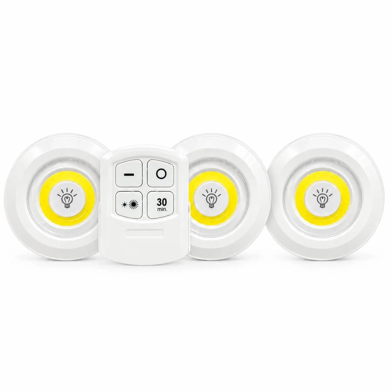 چراغ کابینتی LED بی‌سیم ۳ عددی با ریموت کنترل و تایمر ۳۰ دقیقه — تصویر ۶