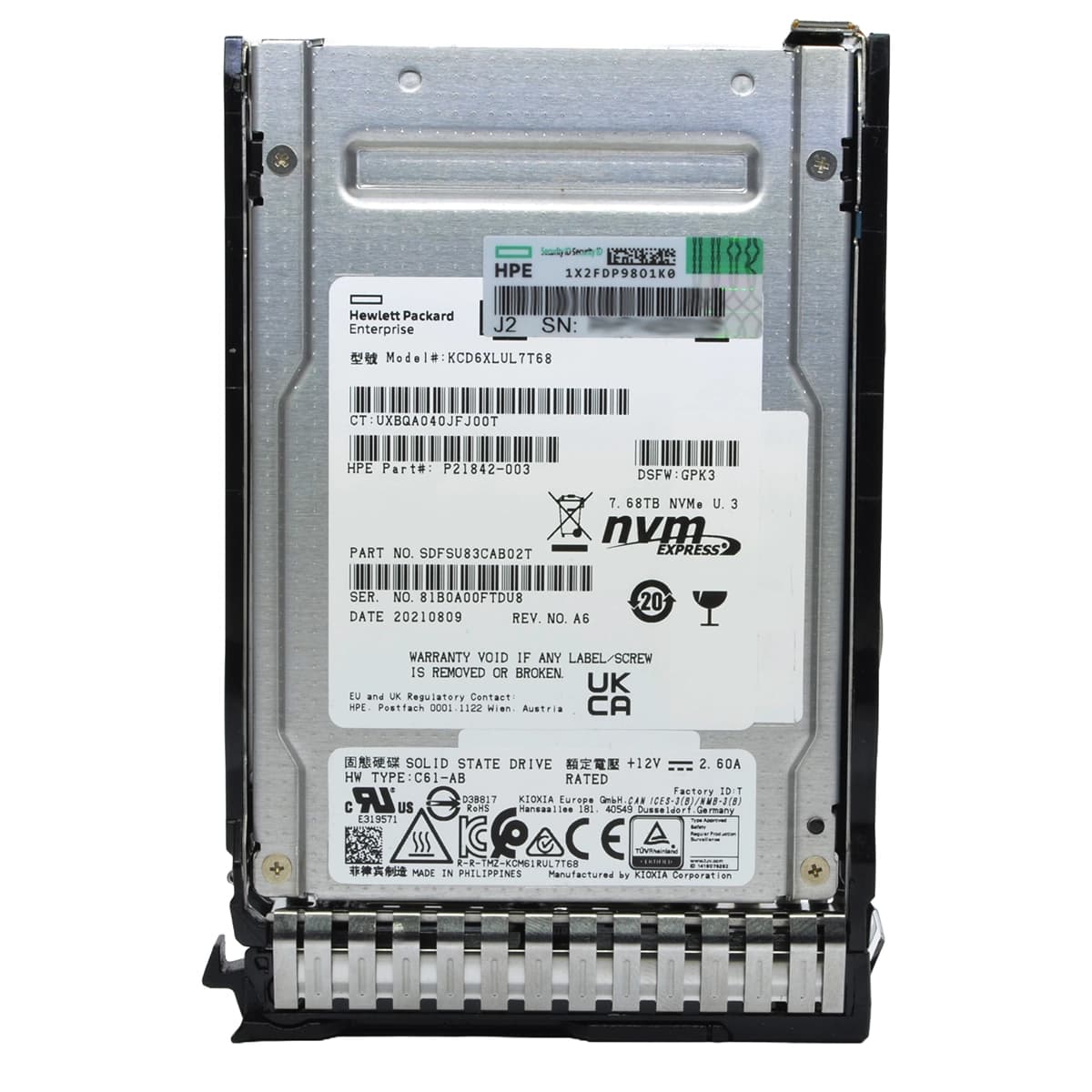 اس اس دی HPE Retail Pack مدل P20135-B21 ظرفیت 7.68TB ترابایت NVMe — تصویر ۹