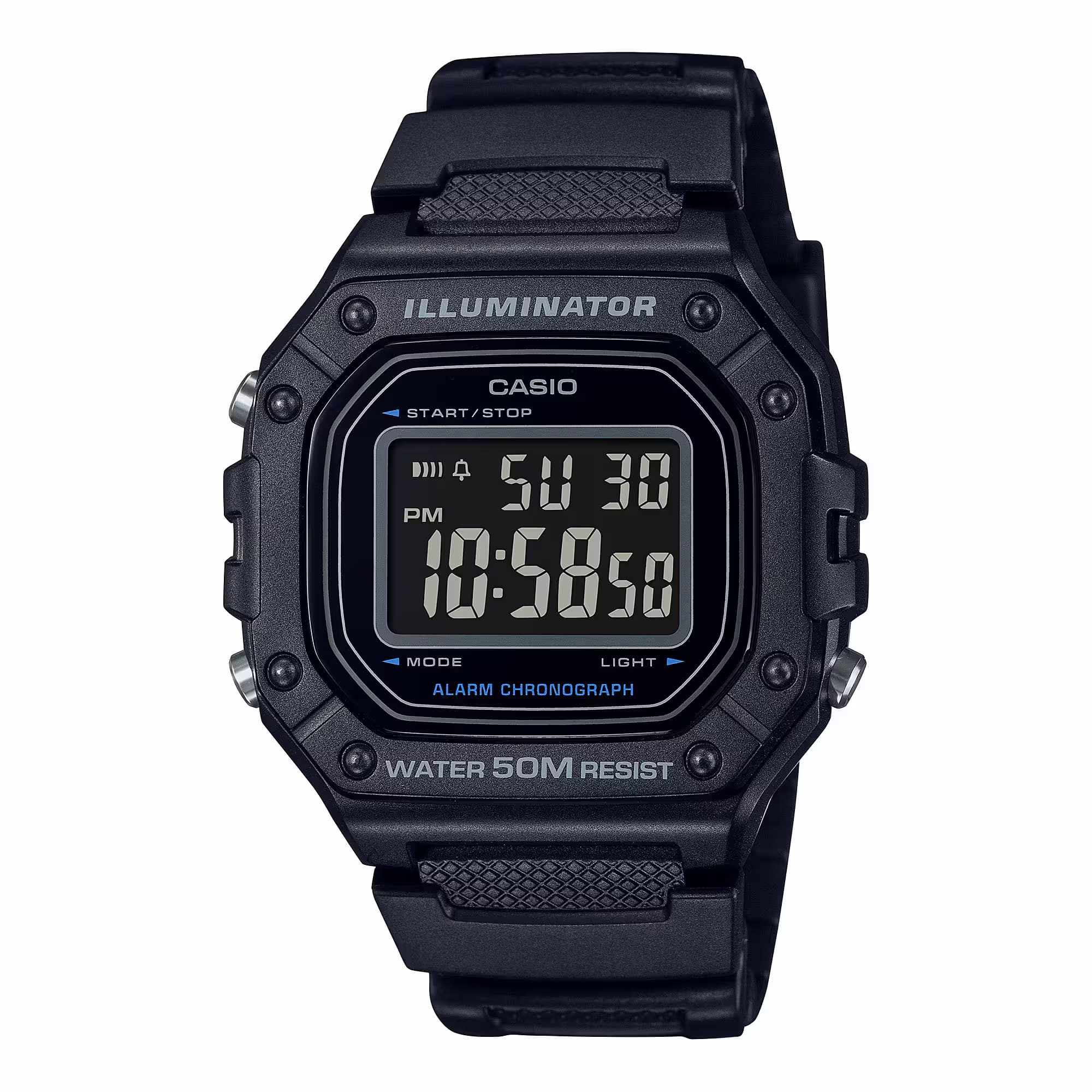 ساعت مچی دیجیتال مردانه کاسیو CASIO مدل W-218H-1BVDF ضد آب — تصویر ۱۰