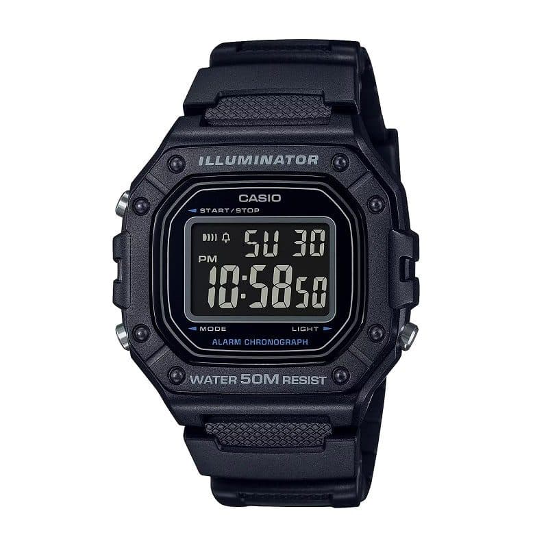 ساعت مچی دیجیتال مردانه کاسیو CASIO مدل W-218H-1BVDF ضد آب — تصویر ۱۱