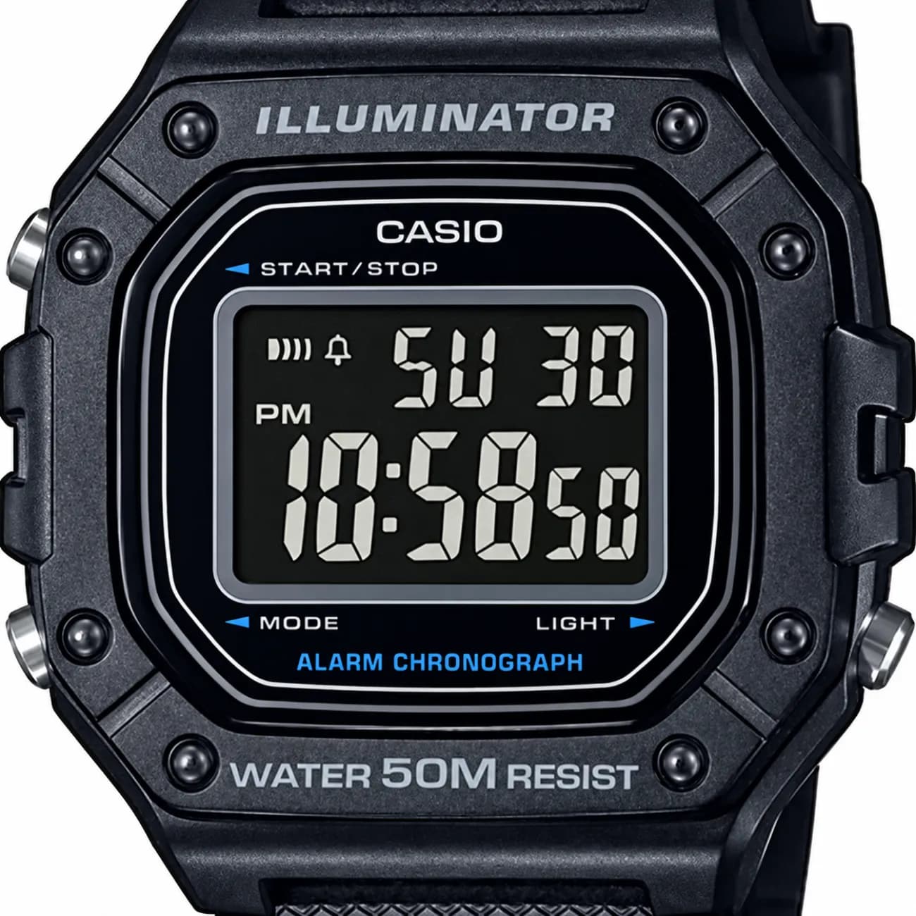ساعت مچی دیجیتال مردانه کاسیو CASIO مدل W-218H-1BVDF ضد آب — تصویر ۴