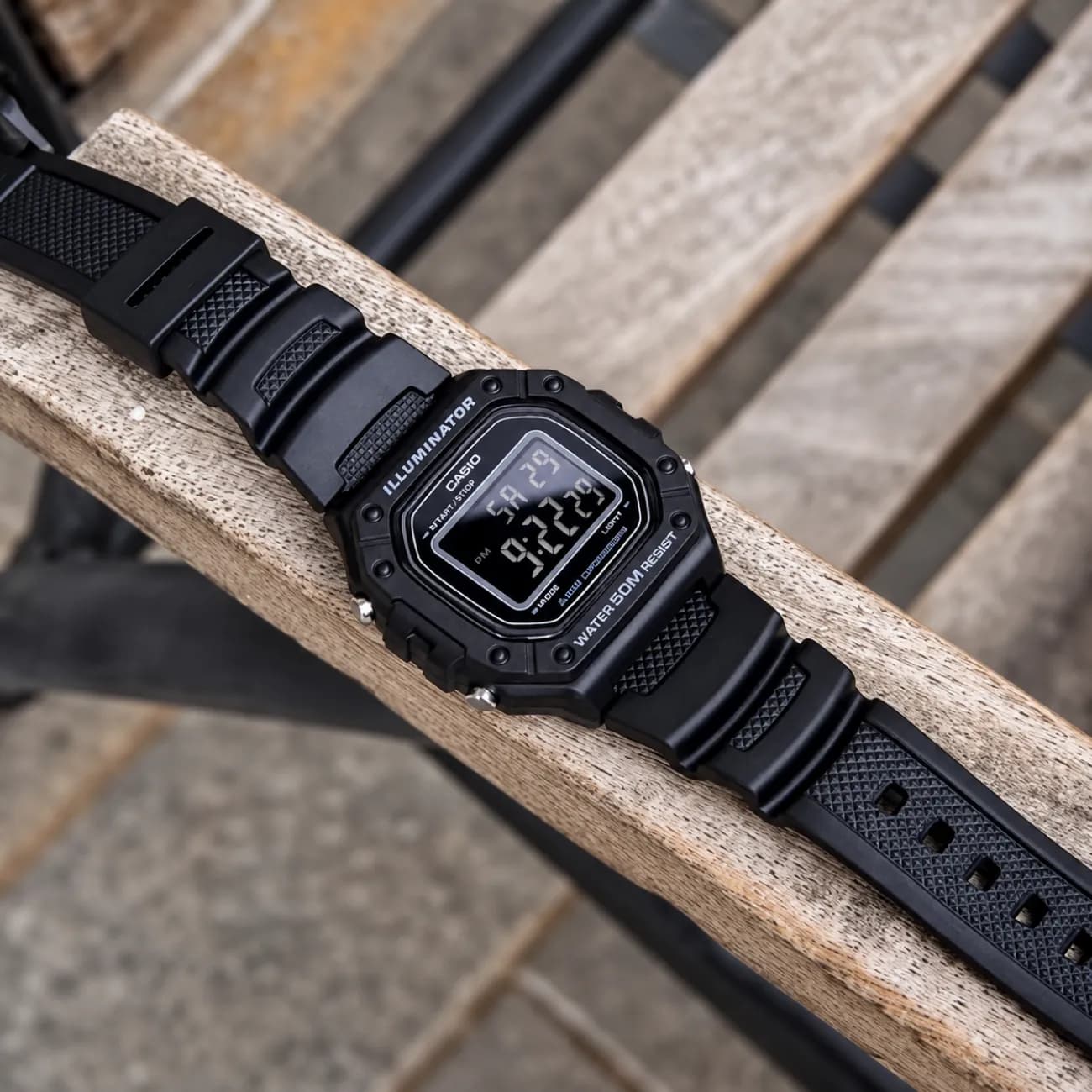 ساعت مچی دیجیتال مردانه کاسیو CASIO مدل W-218H-1BVDF ضد آب — تصویر ۵
