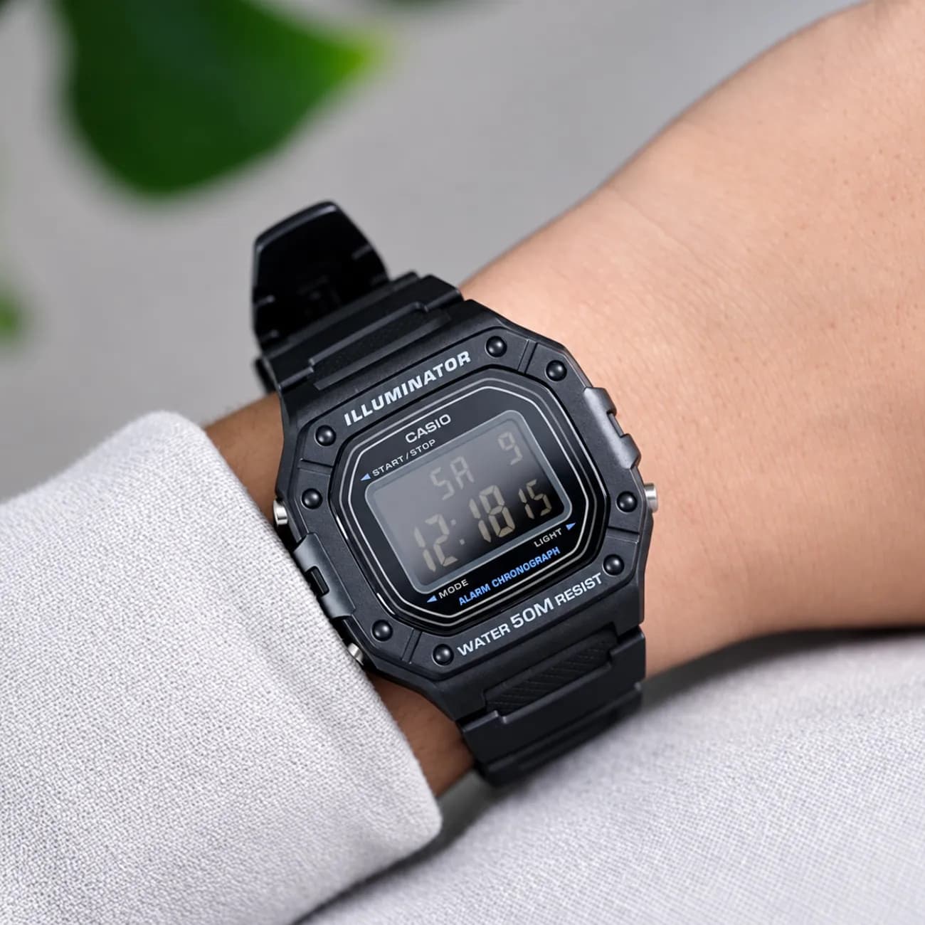 ساعت مچی دیجیتال مردانه کاسیو CASIO مدل W-218H-1BVDF ضد آب — تصویر ۳