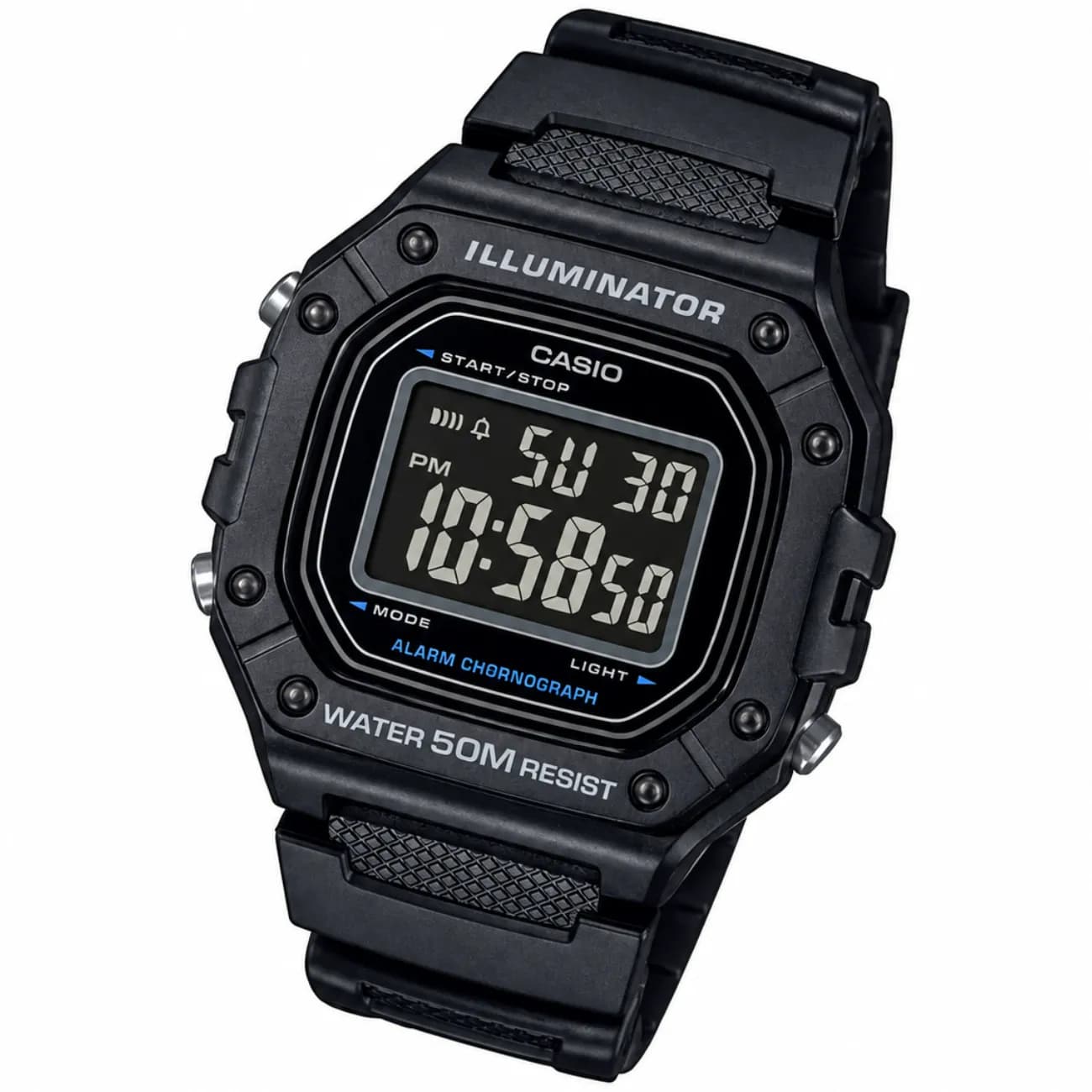 ساعت مچی دیجیتال مردانه کاسیو CASIO مدل W-218H-1BVDF ضد آب — تصویر ۶