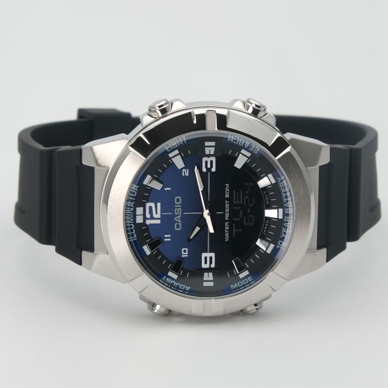 ساعت مچی کوارتز مردانه کاسیو Casio مدل AMW-870A-2AVDF صفحه آبی — تصویر ۶