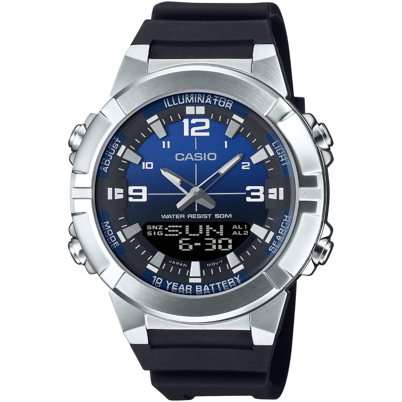 ساعت مچی کوارتز مردانه کاسیو Casio مدل AMW-870A-2AVDF صفحه آبی
