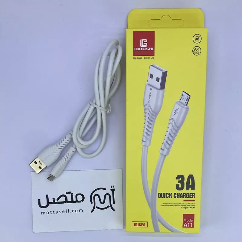 کابل تبدیل USB به Micro USB بیبوشی مدل A11 طول 1 متر — تصویر ۲