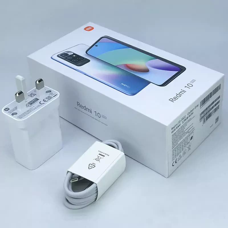 شارژر دیواری فست شارژ Xiaomi Redmi 10 2022 3A 22.5W اصلی + کابل تایپ سی و جعبه گوشی