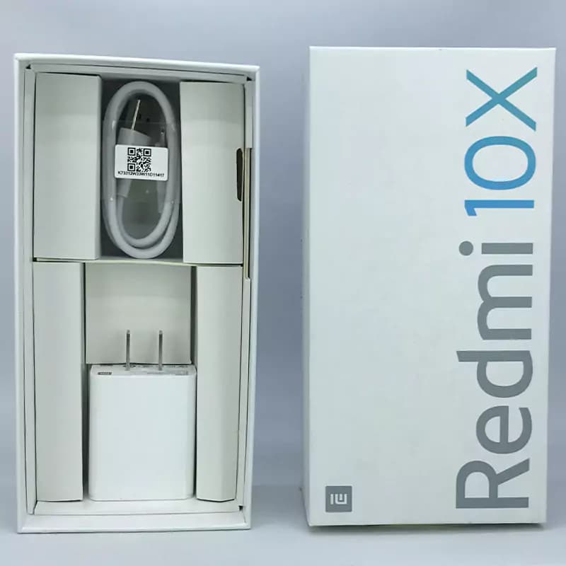 شارژر دیواری فست شارژ Xiaomi Redmi 10X 3A QC3 PD 22.5W سرجعبه + کابل Type-C و جعبه گوشی — تصویر ۲