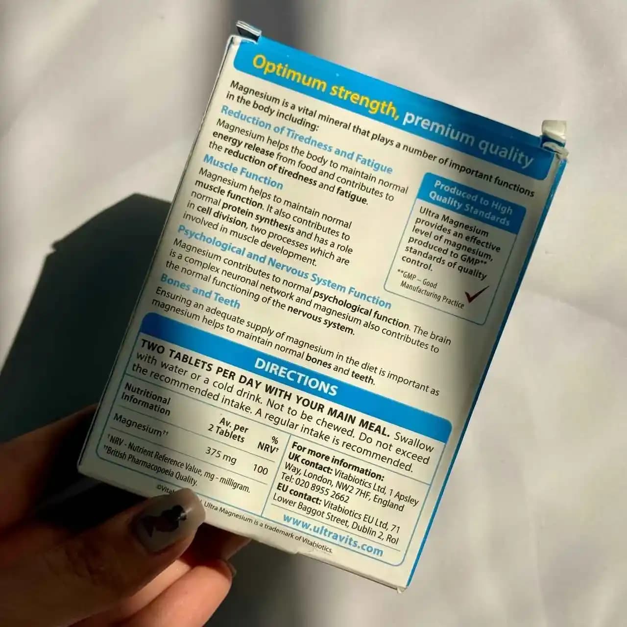 مکمل (اولترا منیزیم ویتابیوتیکس) اصل انگلیس 60 عددی Magnesium Vitabiotics — تصویر ۹