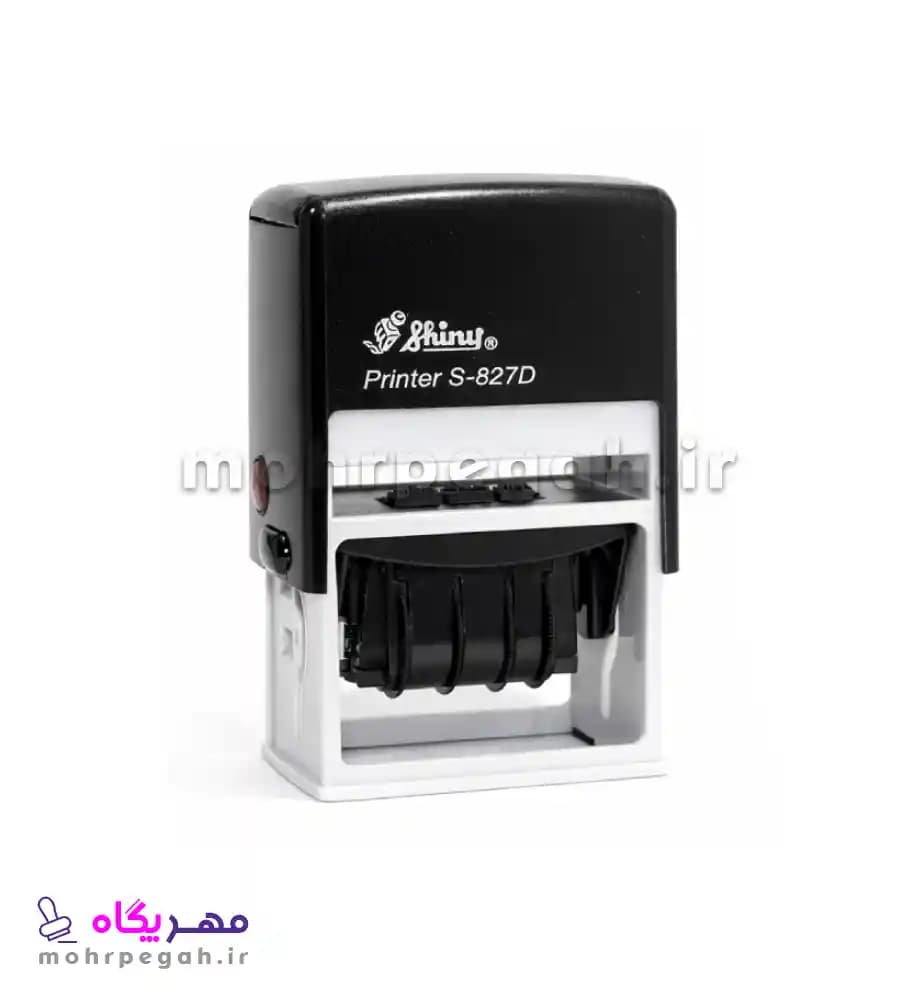 مهر ژلاتینی مستطیل تاریخ دار Shiny S-827D