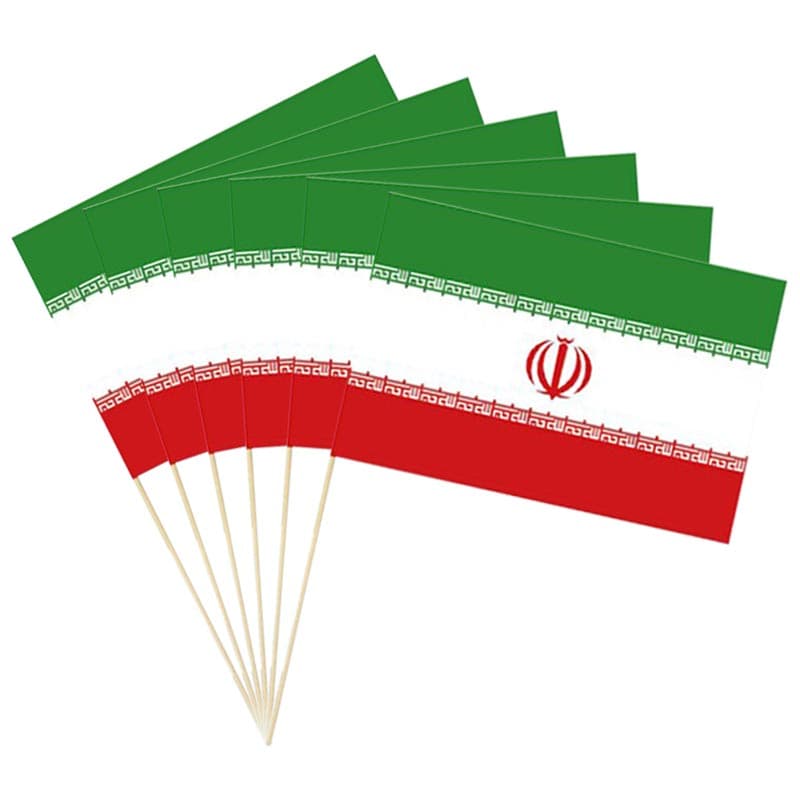 پرچم کاغذی ایران بسته 50 عددی — تصویر ۲