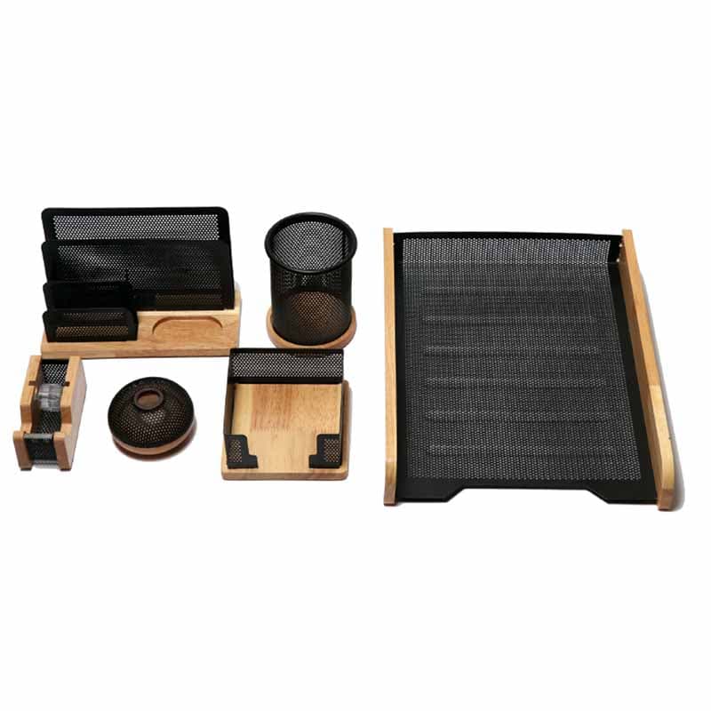 ست رومیزی 6 تکه چوب و فلز با کازیه جهان نما مدل Bww-06-ms — تصویر ۴