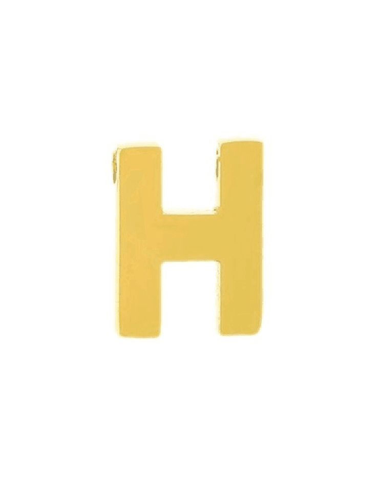 پلاک طلا حروف سه بعدی H — تصویر ۶