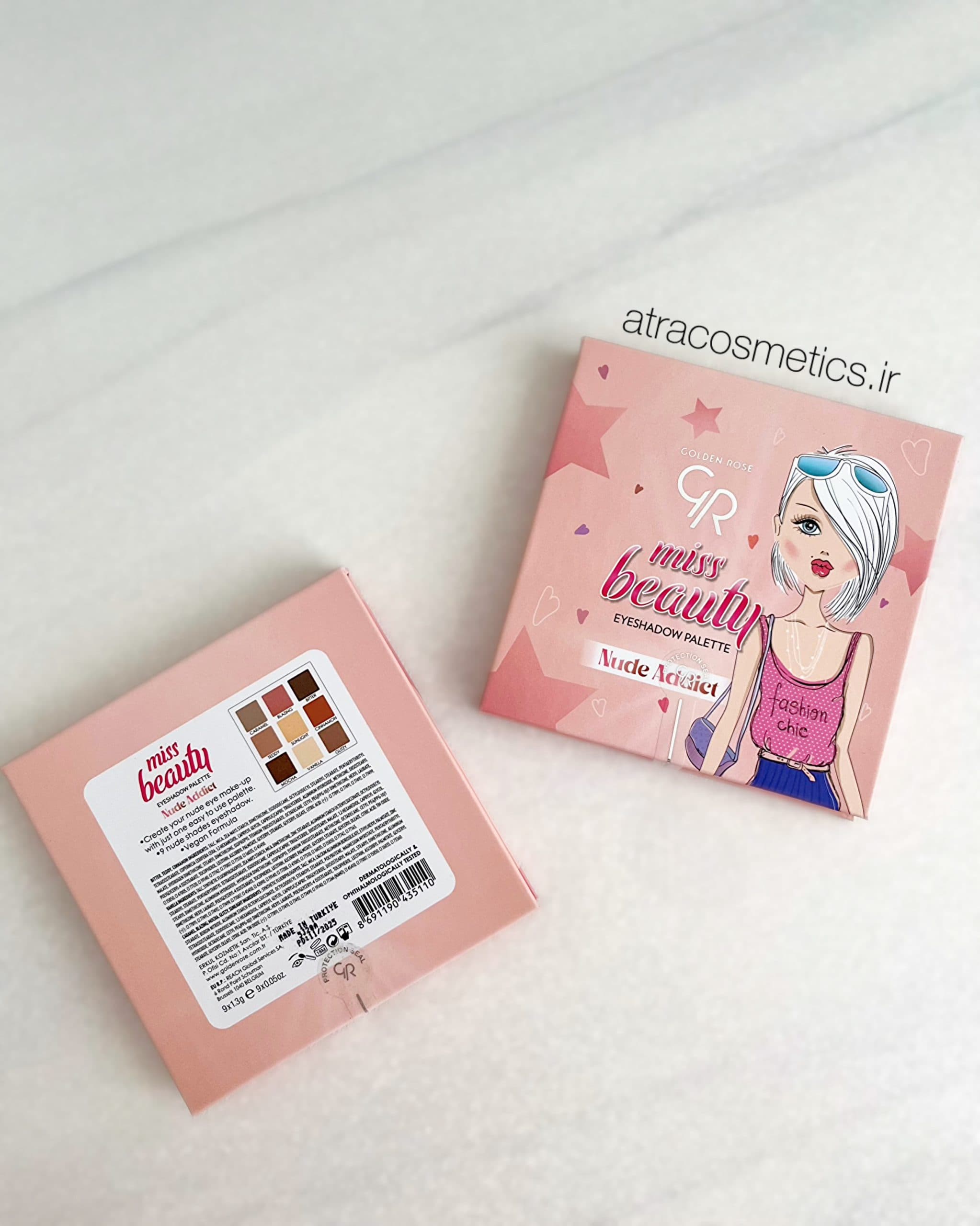 پالت سایه چشم میس بیوتی گلدن رز Miss Beauty Nude Addict — تصویر ۷