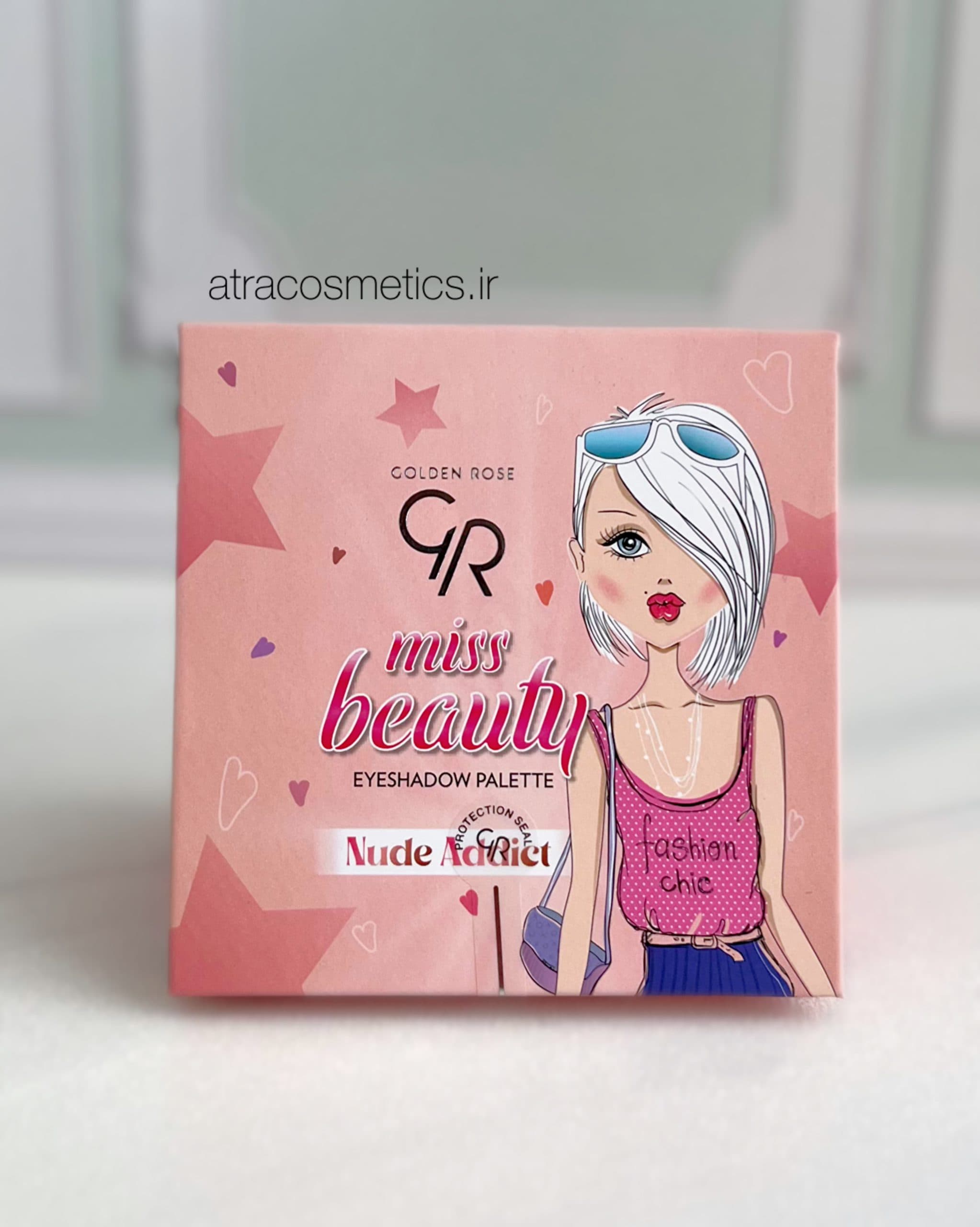 پالت سایه چشم میس بیوتی گلدن رز Miss Beauty Nude Addict